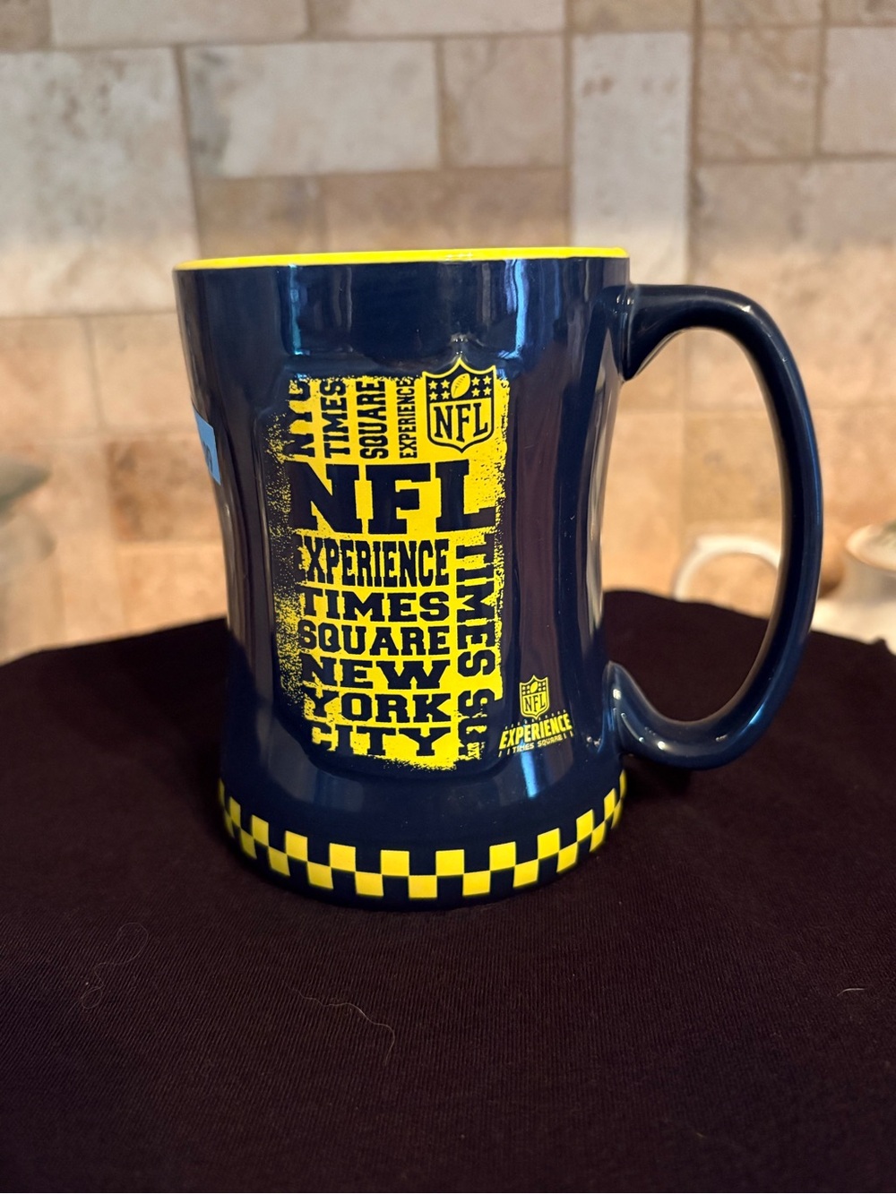 NFL Navy and Yellow Times Square Graphic Ceramic Mug